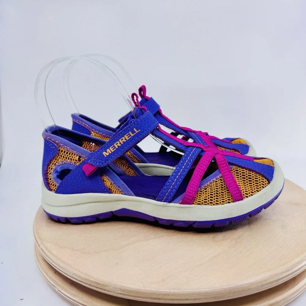 Merrell Dragonfly Water Sandals Kids Girls 1 Purple Pink Closed Toe Hiking